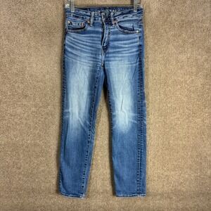 American Eagle Mens Athletic Straight Airflex Jeans 26x30 Blue Denim